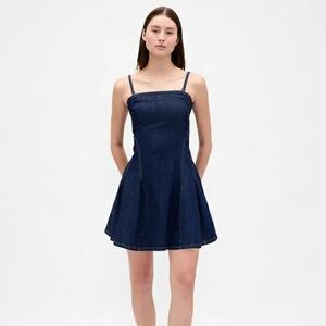 NEW Gap Womens XS Summer Stretch Strapless (option) Dark Denim Jean Dress